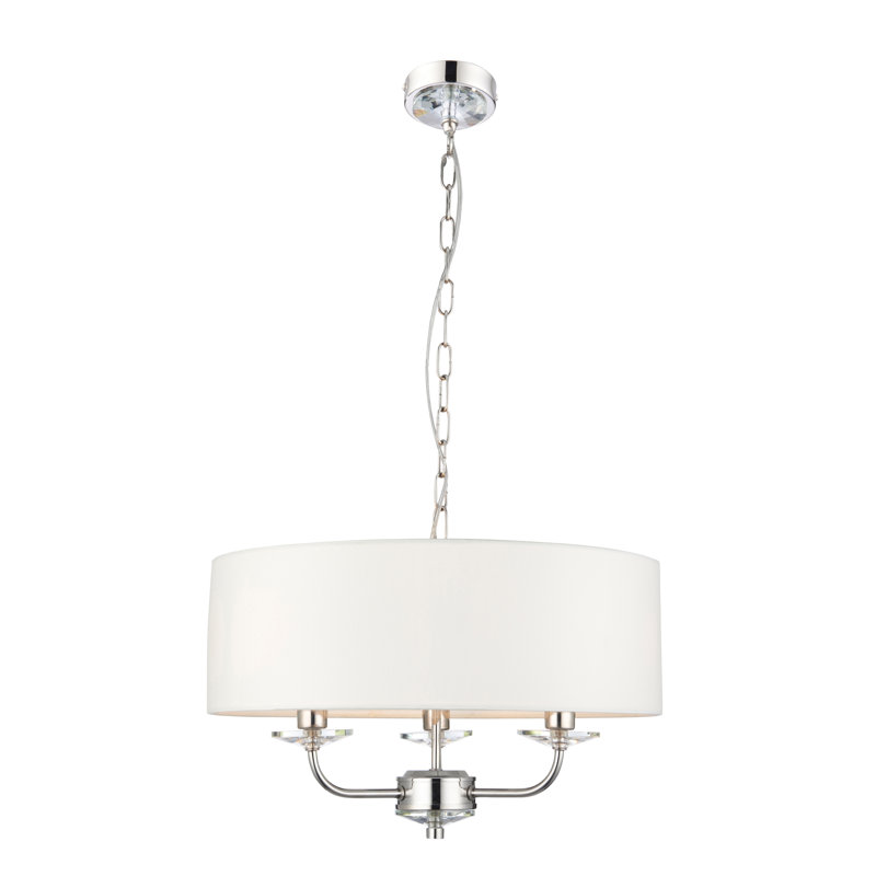 Basilia 3 - Light Drum Chandelier, Nickel