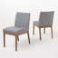 Chaises de salle à manger sans accoudoirs modernes et minimalistes, ensemble de 2-1974915315