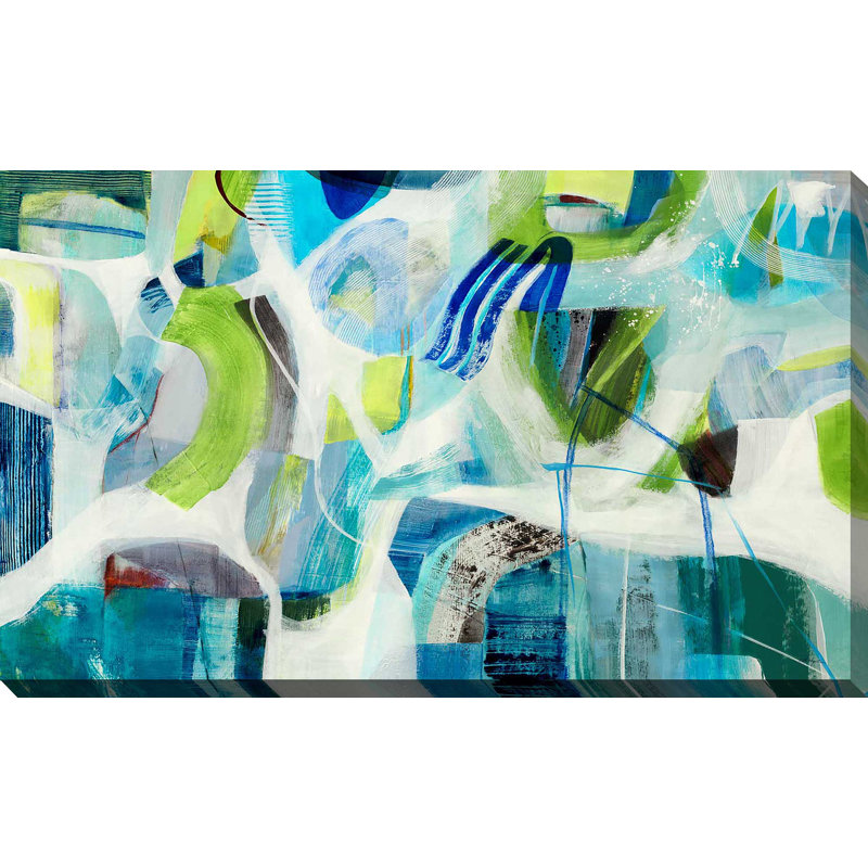 «Rhyming - Floater Frame», peinture sur toile, Toile tendue, H 18 po x l 30 po x P 1 po