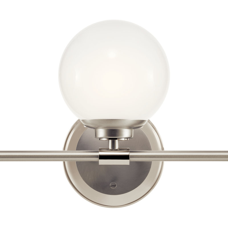 Éclairage pour salle de bain 3 lumières Thorman, Nickel poli
