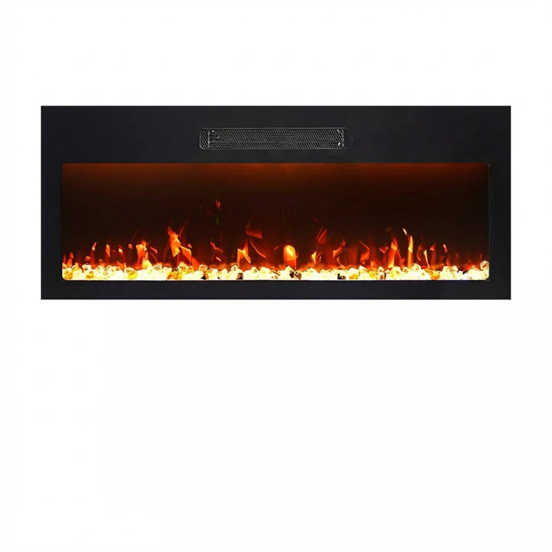 Metro Lane 91cm W Black Electric Fireplace Insert with 4777 BTU