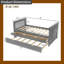 Lit plateforme simple en bois avec tiroirs de rangement et lit gigogne escamotable-1708869355
