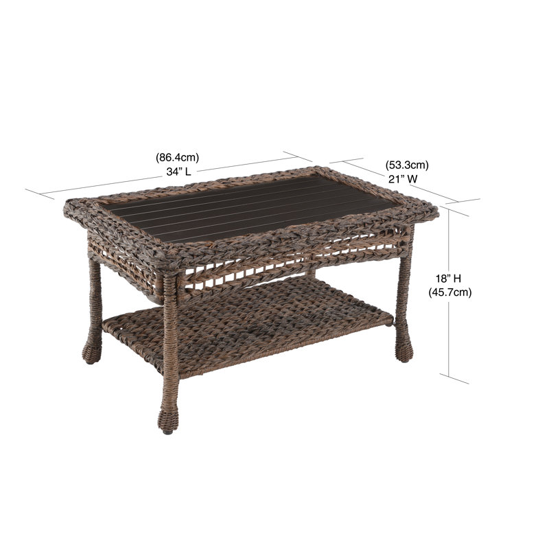 Table basse en rotin Reggie