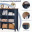 Organisateur de rangement pour 12 cubes, bibliothèque Farmhouse de 62 pouces de large, grande bibliothèque ouverte en bois à 3 niveaux, bibliothèque rétro pour le bureau personnel, armoire à casiers pour le salon, la chambre à coucher-392899091-392899089