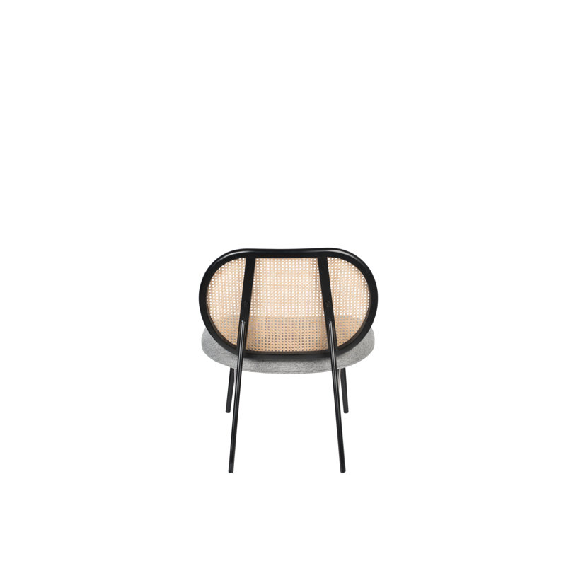 Spike Lounge Chair, Gray Polyester