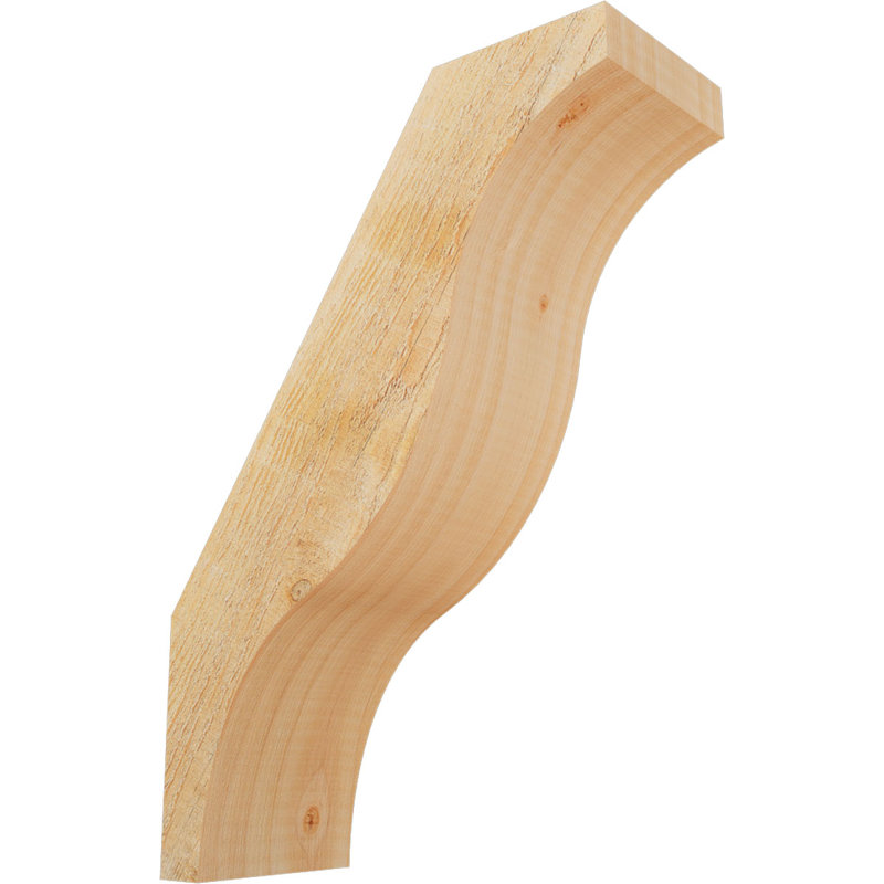 Attelle de genou à poils durs l 4 po x P 10 po x H 14 po Funston, Sapin de Douglas, Brute, H 14 po x l 4 po x P 10 po
