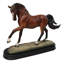 Figurine cheval de châtaignier brun Western