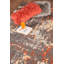 Tapis à motif abstrait rouge / beige-53922567