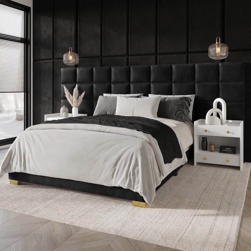 Caryll Piece Bedroom Set, Black, King