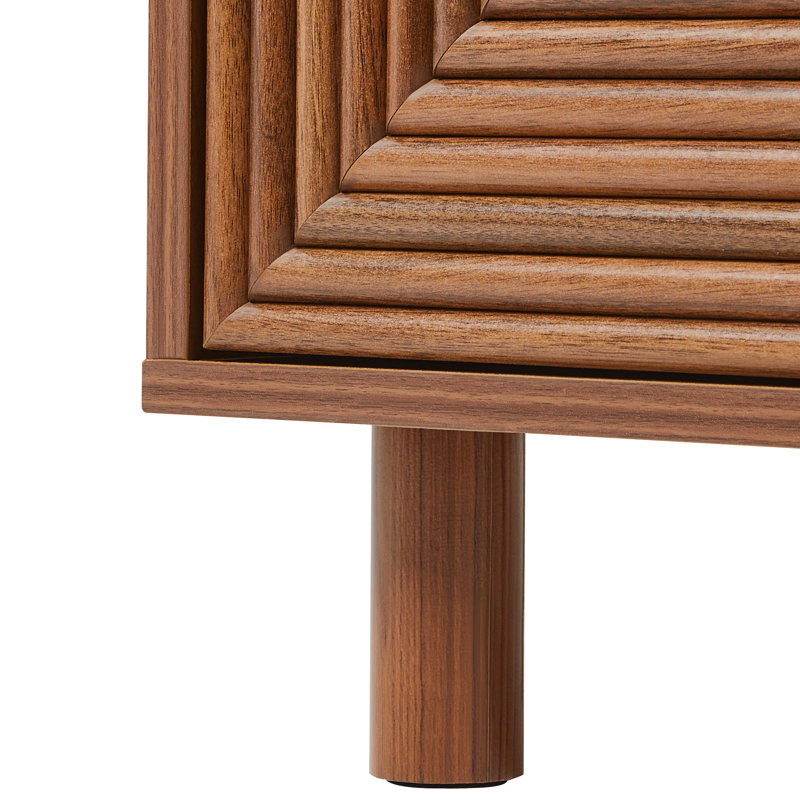 Chanson 3-Drawer Nightstand With Solid Wood Legs, Brown