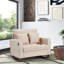 Chaise berçante surdimensionnée et rembourrée Erommy
