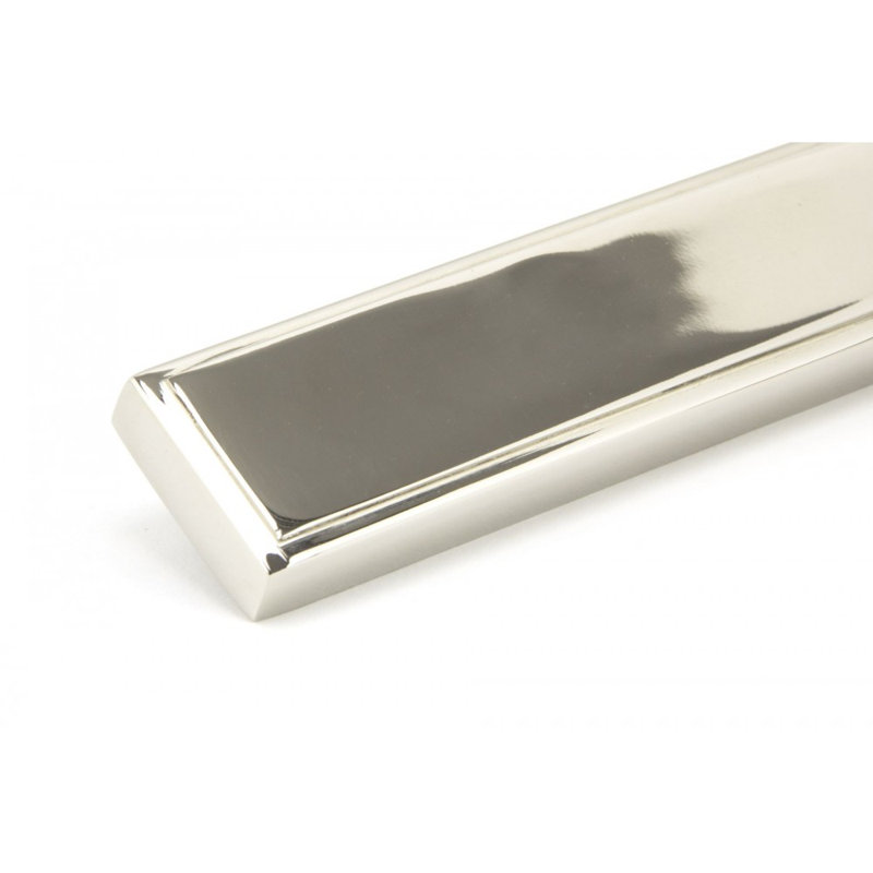 Reeded Slimline Lever Latch Set, Polished Nickel
