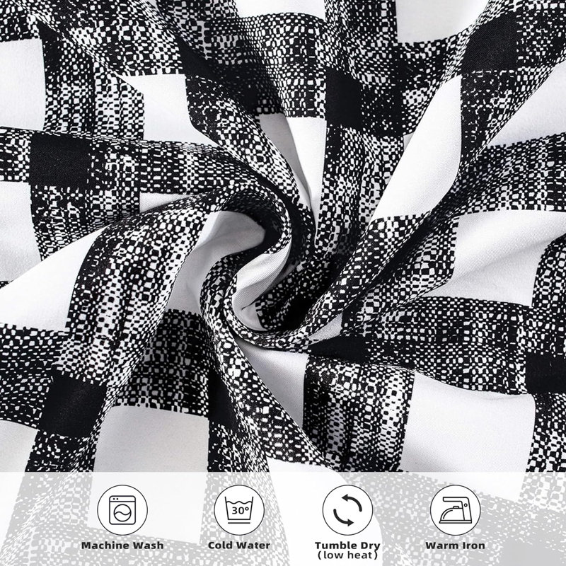 Sabastian Blackout Curtains / Drapes Pair, Black