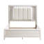 Tête de lit à DEL pour grand lit, blanc antique, intérieur de chambre à coucher moderne avec design