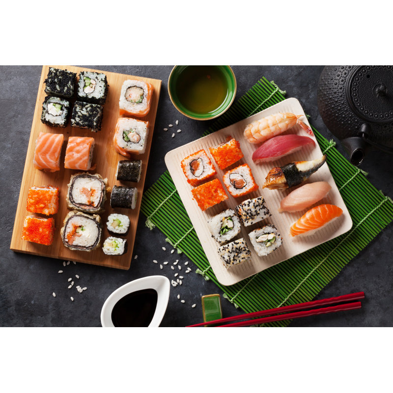 Sushi And Maki Roll - Wrapped Canvas Print, 30cm H x 46cm W x 3.8cm D