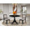 Dining Set Includes a Round Table & Stackable Polyester Chairs, Black