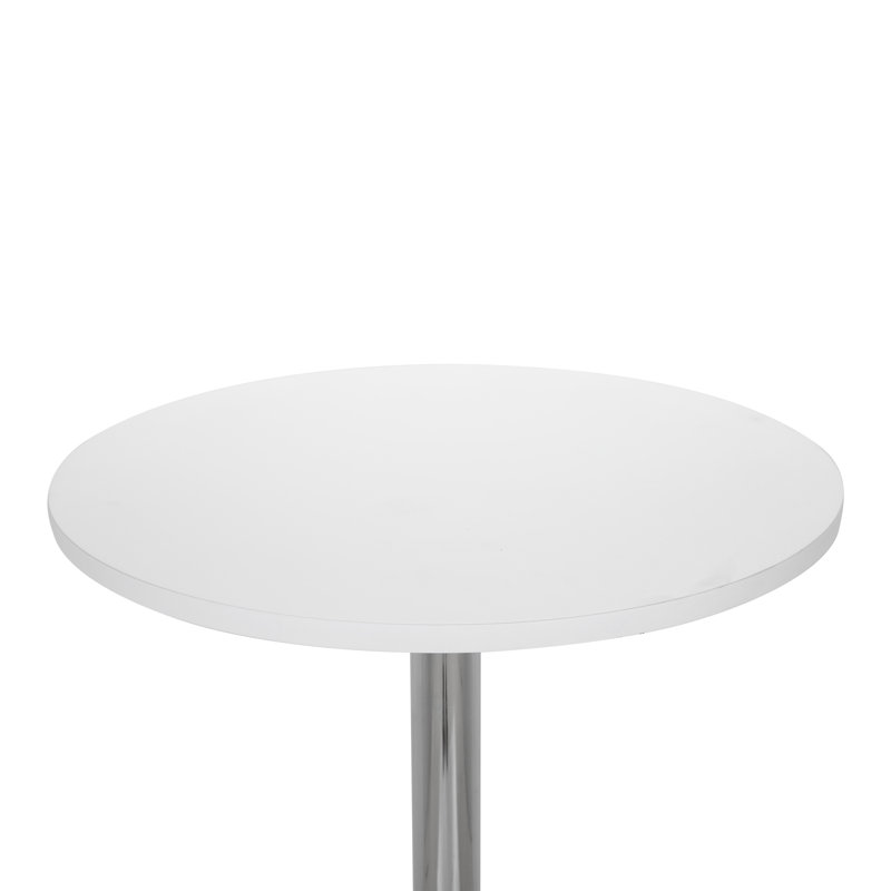 Benie Pine Round Metal Base Dining Table