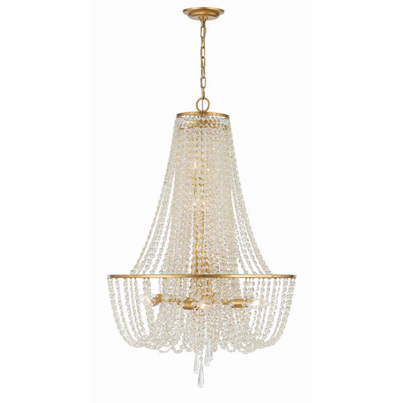 Storrs 9 - Light Dimmable Empire Chandelier, Antique Gold