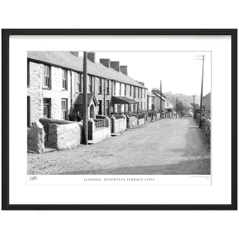 Llanrug, Disgwylfa Terrace C1955 - Single Picture Frame Print, 28cm H x 36cm W x 2.3cm D