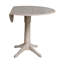 Extendable Round Solid Wood Dining Table-1759071407