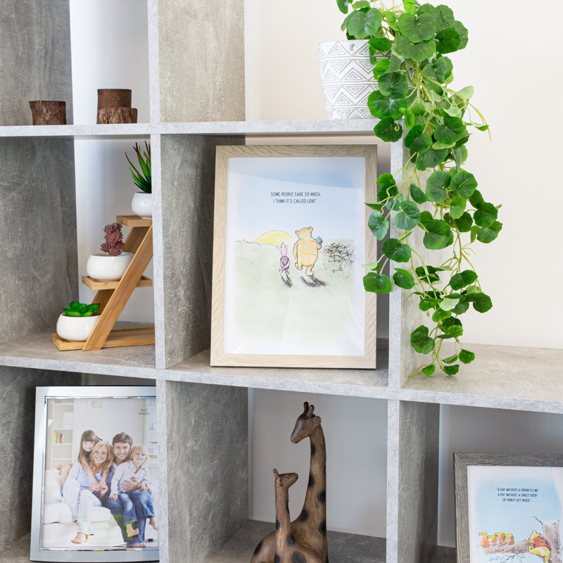 Modern and Stylish Wood Effect Plastic Frame for Wall Hanging, Brown, 33 x 24cm