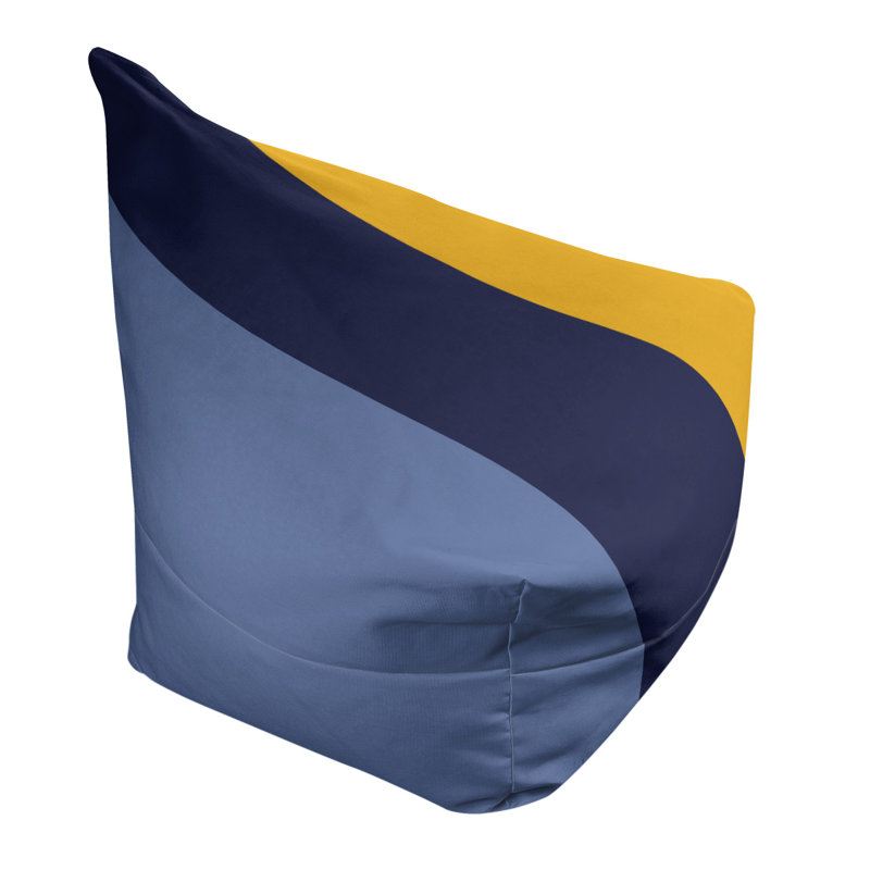 Fauteuil à billes Washington, 31 po x 38 po x 42 po, Bleu basketball / bleu marine basketball / jaune b
