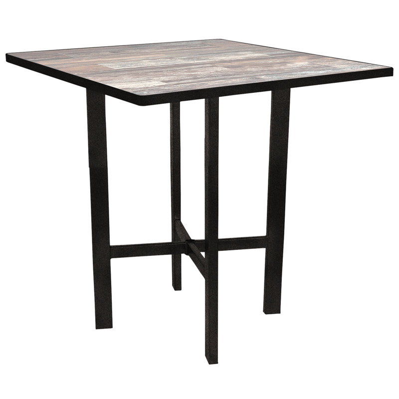Outdoor Square Bar Table, Venice Beach, Carbon Black