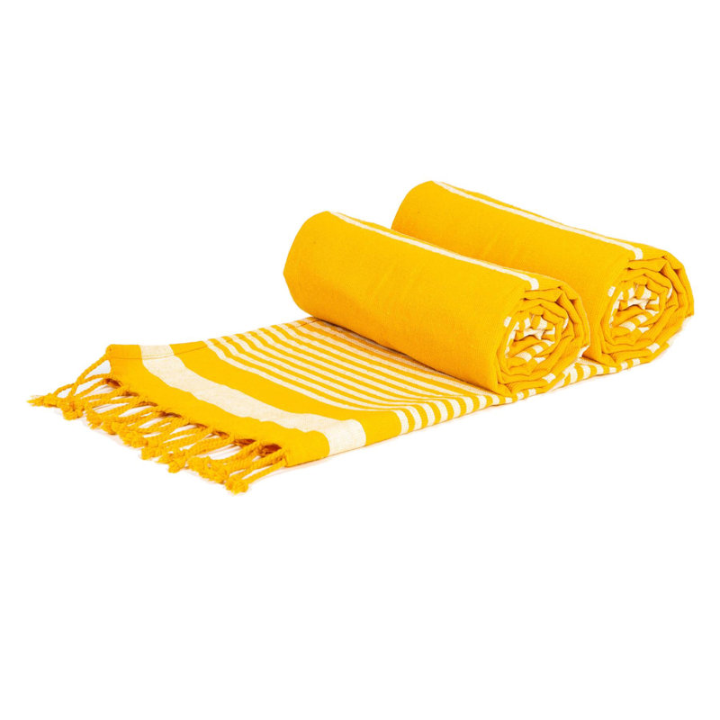 Nicola Spring - Deluxe Turkish Cotton Bath Towels - 162 x 90cm, Yellow