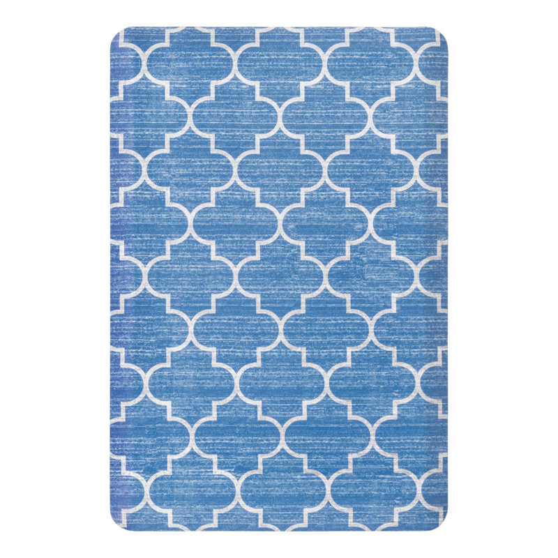Tapis anti-fatigue Annetrude, Rectangle 2 pi x 3 pi, Bleu