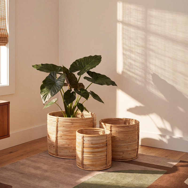 AllModern Kamal Rattan Decorative Basket