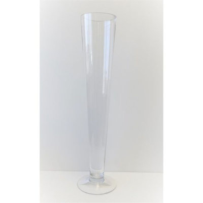 Vase de table en verre transparent