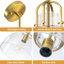 Luminaire suspendu en forme de dôme 1 lumière moderne avec abat-jour en verre transparent pour l'entrée de la salle à manger-1588848816