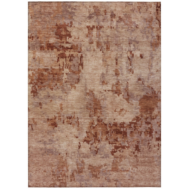 Machine Washable Indoor/Outdoor Earleville ACN2360 Casual Rug, Rectangle 3' x 5'