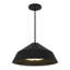 Luminaire suspendu 22 po à DEL noir intégré avec température de couleur sélectionnable
