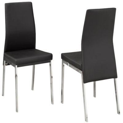 Chaise de salle à manger Julette, ensemble de 2, noir