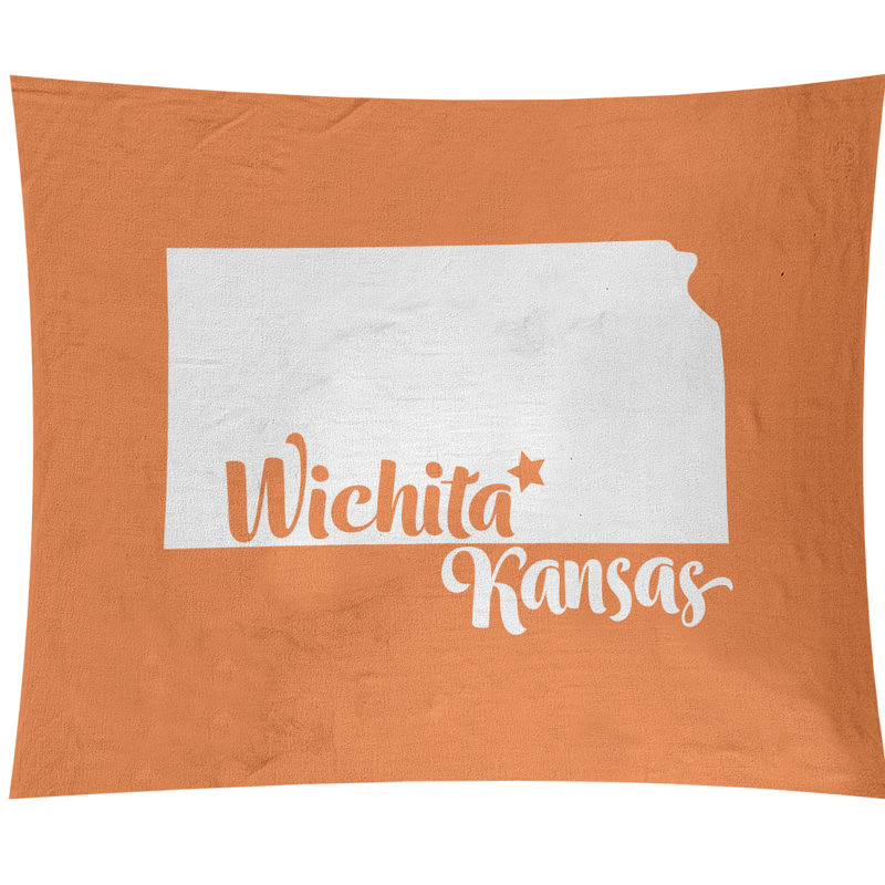 Tapisserie murale kansas wichita, H 88 po x l 104 po, Orange