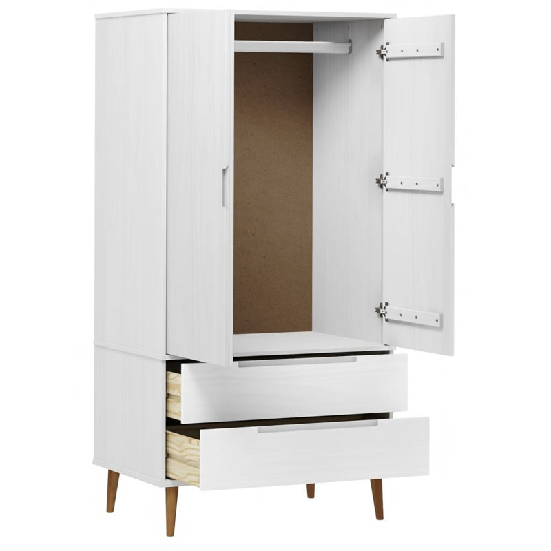 Neeme 2 Door Wardrobe, White