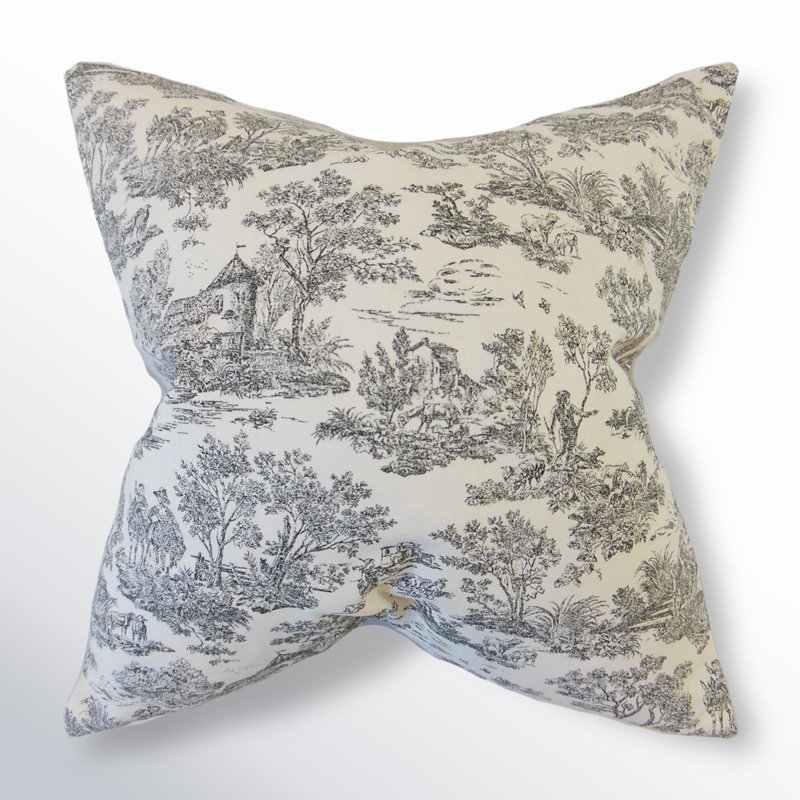 Temara Cotton Throw Pillow, Charcoal