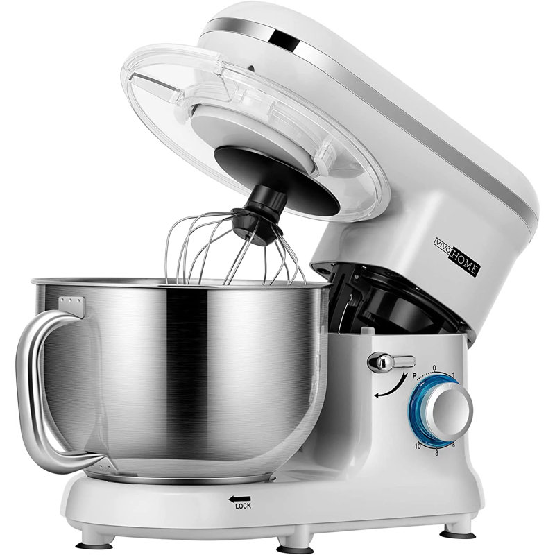 660W 10 Speed 6 Quart Tilt-Head Stand Mixer, Silver