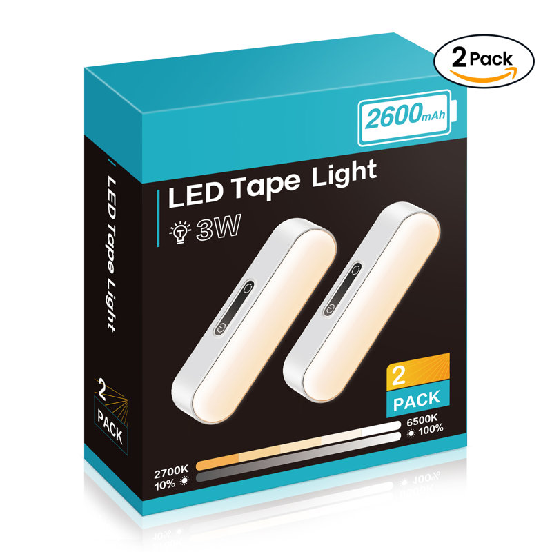 2 Pack LED 5'' Under Cabinet Tape Light