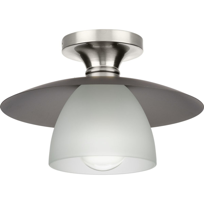 Glass Flush Mount, Brushed Nickel