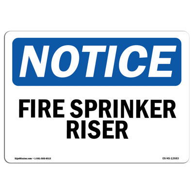 Fire Sprinkler Riser Sign