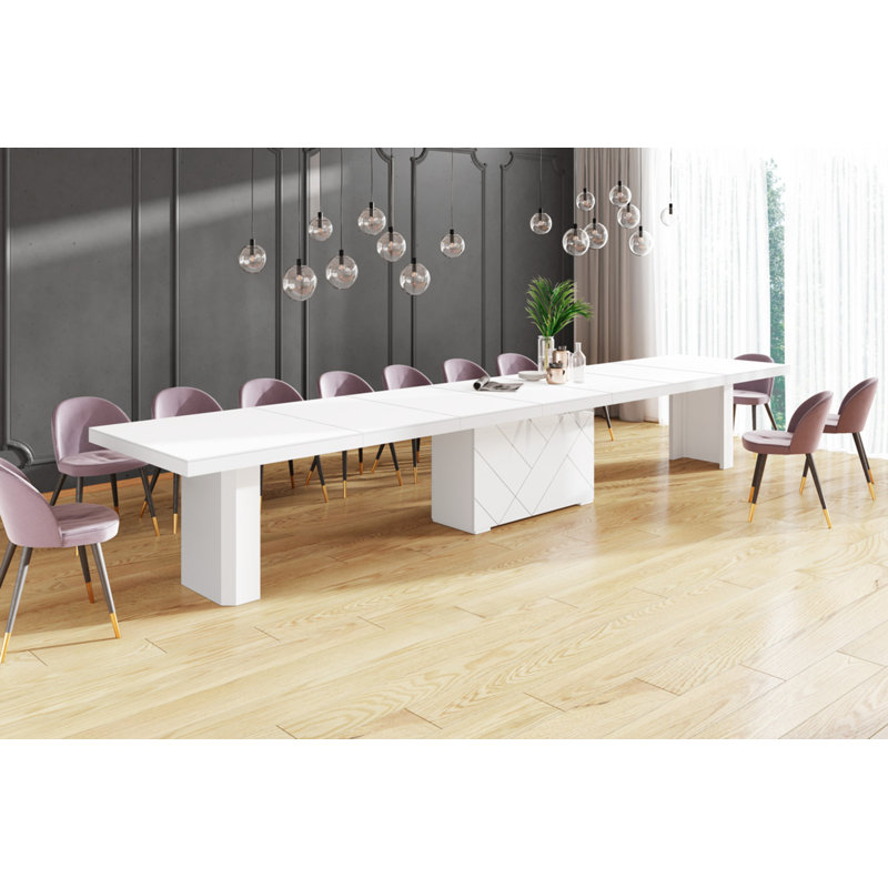 Sroda Extendable Dining Table, White