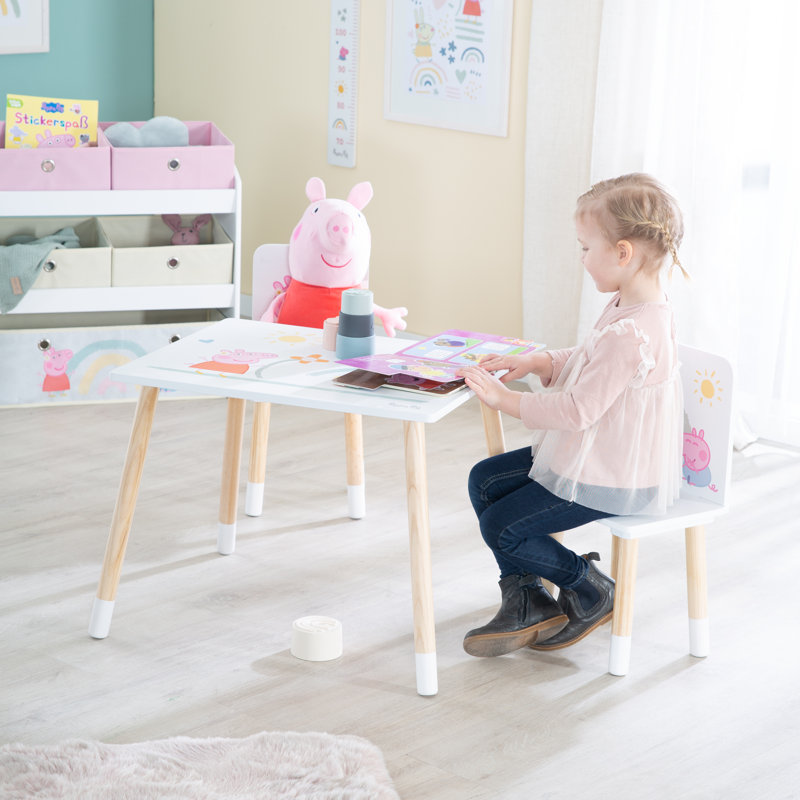 Kids 3 Piece Rectangular Play Or Activity Table and Chair Set