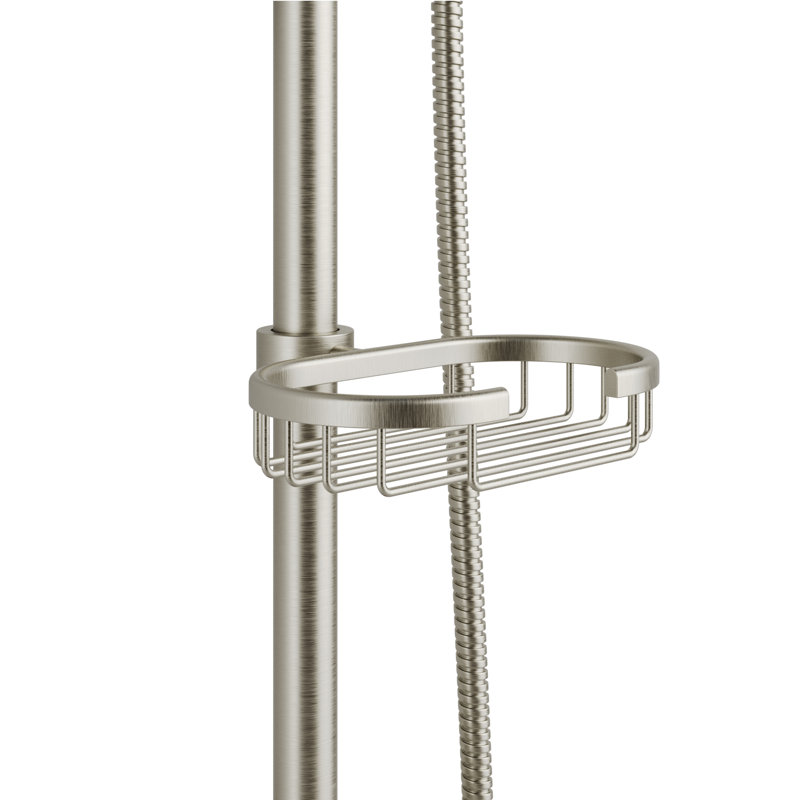Brushed Nickel Adjustable Rain Shower System with Handheld