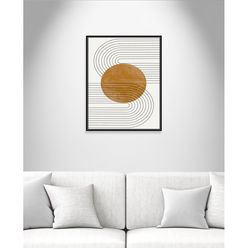 Échos courbés par Miuus Studio, Framed Canvas, 23.5'' W x 29.5'' H, Cadre flottant noir