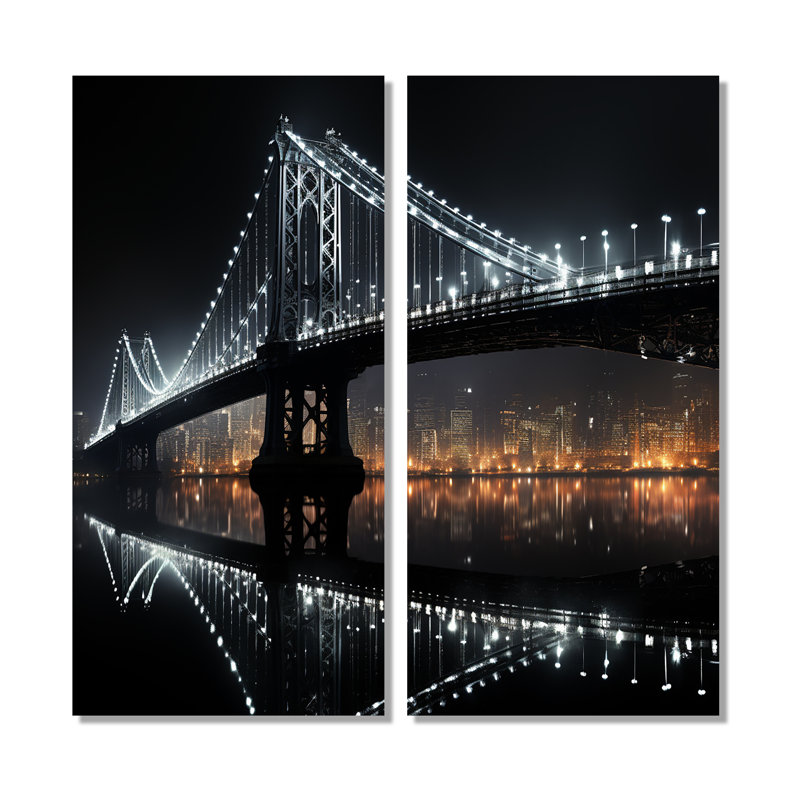 Ching - grands ponts, impressions sur toile, 40" H x 40" W, Wrapped Canvas, Does Not Apply