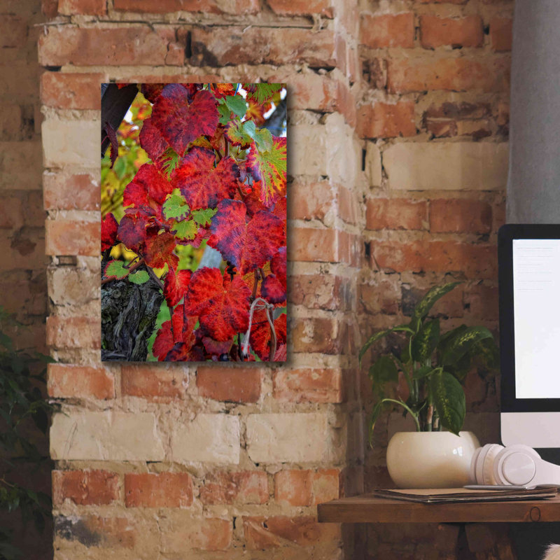 Velvet Leaves - Impression sur toile tendue, H 18 po x l 12 po x P 0,75 po