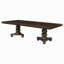 Table de salle à manger de style traditionnel avec 2 fauteuils à rallonge et 6 chaises d'appoint pour la salle à manger, ensemble de meubles rembourrés en cerisier brun-848951255