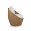 Fauteuil ovale d'extérieur en rotin avec coussins Cali Modern-772584224